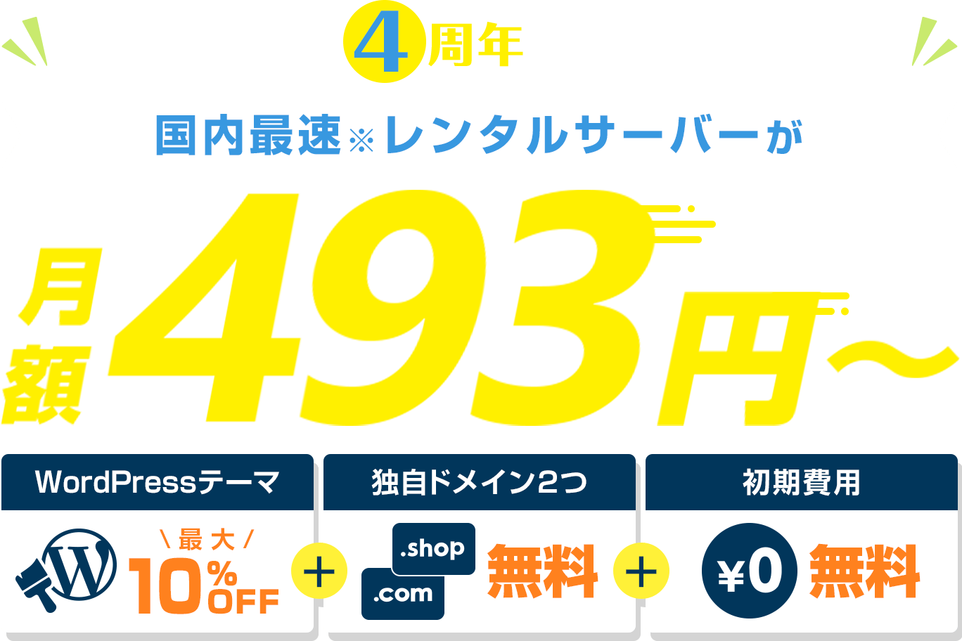 レンタルサーバー最大62%OFF！今ならWINGパック「ベーシックプラン」が月額493円～使える！